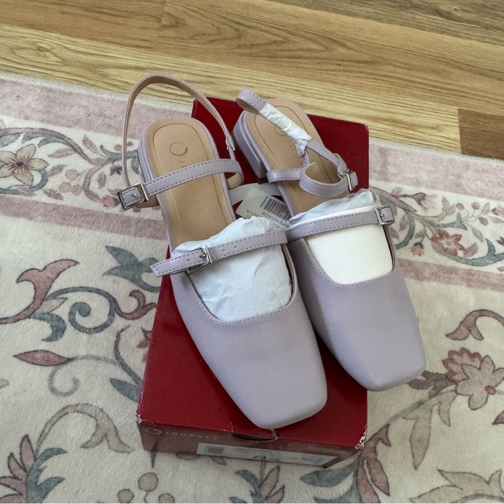 Lilac Sling Back Flats by Journee